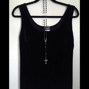 Vintage Helene Blake Black Velvet Slip Dress